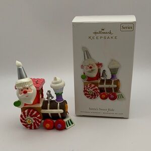 Hallmark Santa's Festive Train Ornament - Red, Green, White